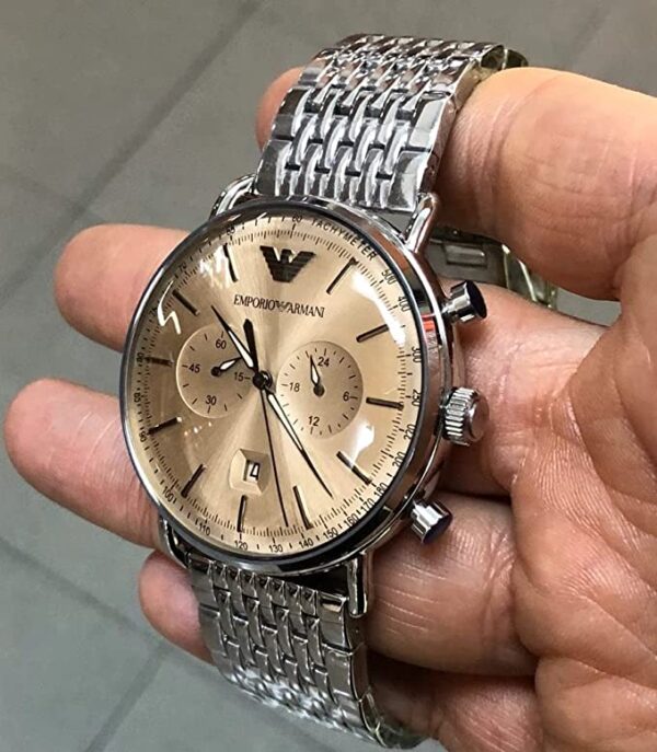 Emporio Armani Men’s Quartz Analog Display Stainless Steel Strap 43mm Watch AR11239