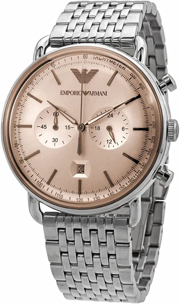 Emporio Armani Men’s Quartz Analog Display Stainless Steel Strap 43mm Watch AR11239