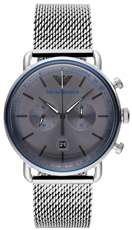 Emporio Armani Men’s Quartz Stainless Steel Grey Dial 43mm Watch AR11383