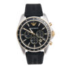 Emporio Armani Men’s Chronograph Quartz Black Silicone Strap 44mm Watch AR80003
