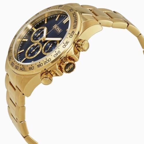 Hugo Boss Men’s Chronograph Quartz Stainless Steel Blue Dial 44mm Watch 1513340