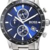 Hugo Boss Men’s Chronograph Quartz Stainless Steel Blue Dial 43mm Watch 1513510