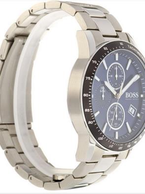 Hugo Boss Men’s Chronograph Quartz Stainless Steel Blue Dial 43mm Watch 1513510