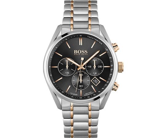 Hugo Boss Men’s Chronograph Stainless Steel Black Dial 44mm Watch 1513819
