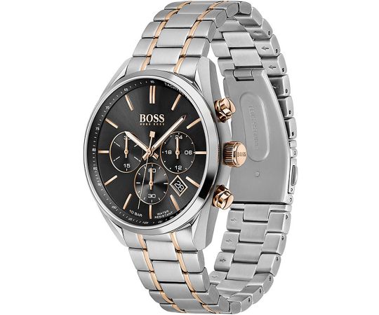 Hugo Boss Men’s Chronograph Stainless Steel Black Dial 44mm Watch 1513819