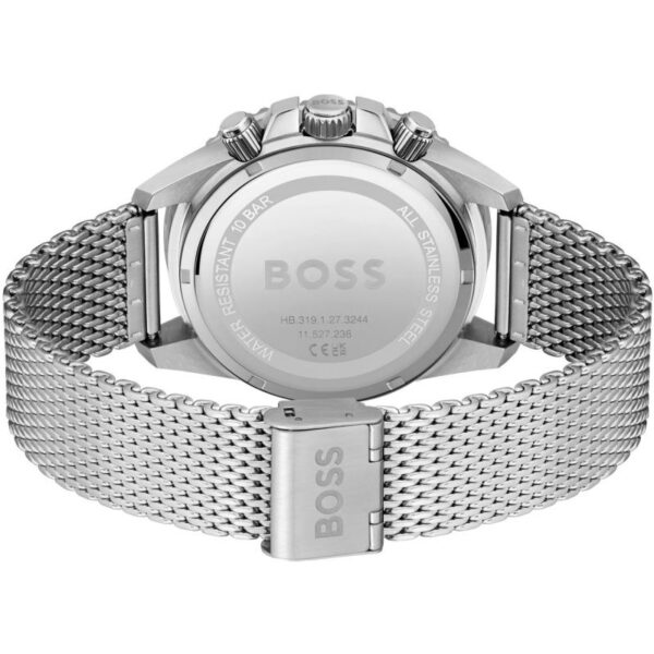 Hugo Boss Men’s Quartz Silver Stainless Steel Green Dial 46mm Watch 1513905
