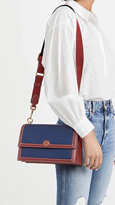 t monogram color block shoulder bag 83046