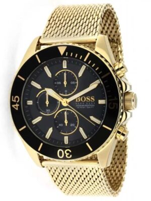 Hugo Boss Men’s Chronograph Quartz Stainless Steel Black Dial 48mm Watch 1513703