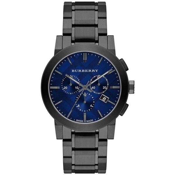 BURBERRY Men’s Swiss made Stainless Steel Blue Dial 42mm Watch BU9365