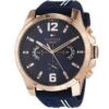 Tommy Hilfiger Men’s Quartz Blue Silicone Strap Blue Dial 46mm Watch 1791474