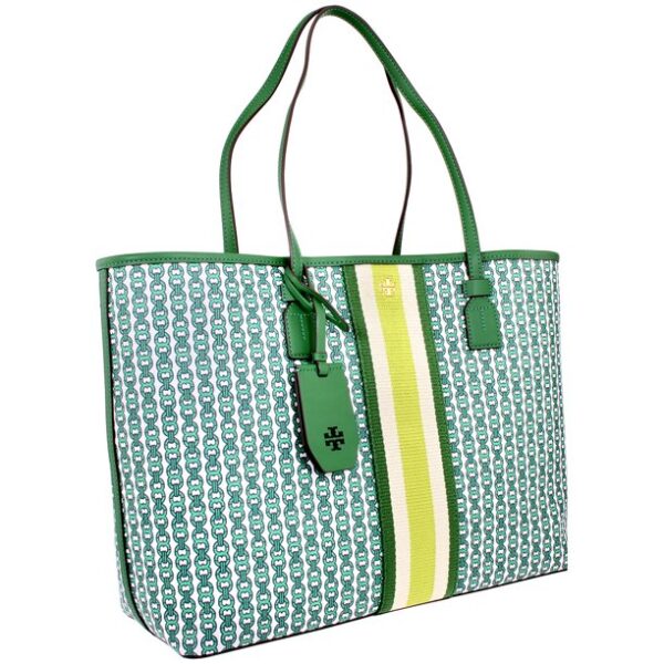 Tory Burch Gemini Ladies Large Arugula Canvas Tote Bag 53303-362