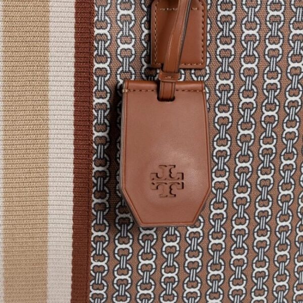Tory Burch Gemini Link Canvas Top Zip Tote Light Umber Gemini Link One Size 58450-905
