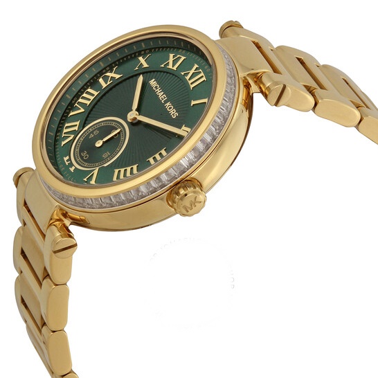 Michael Kors Skylar Emerald Green Dial Gold-Tone Ladies Watch Mk6065