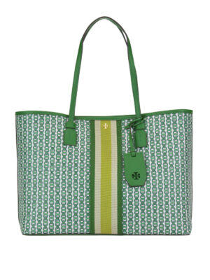 Tory Burch Gemini Ladies Large Arugula Canvas Tote Bag 53303-362