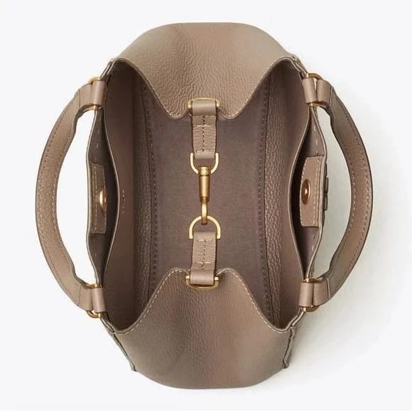 Tory Burch MCGRAW SMALL CARRYALL McGraw Small carryall tote 2way shoulder bag leather gray 51065