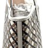 TORY BURCH Geo Logo Stripe Tote Ivory Neutral
