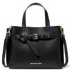 Emilia Small Pebbled Leather Satchel