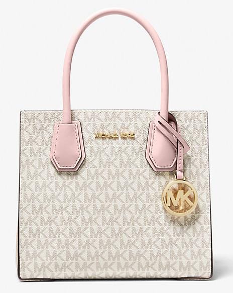 Mercer Medium Logo and Leather Accordion Crossbody Bag