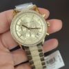 Michael Kors Women's Ritz Chronograph Gold-Tone Steel Watch