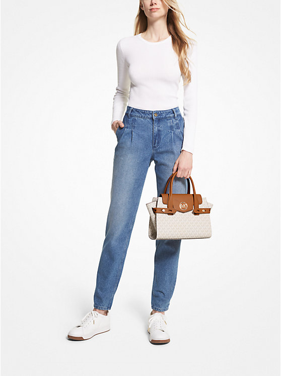 Carmen Medium Logo Belted Satchel