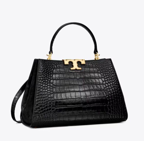 ELEANOR CROC-EMBOSSED SATCHEL