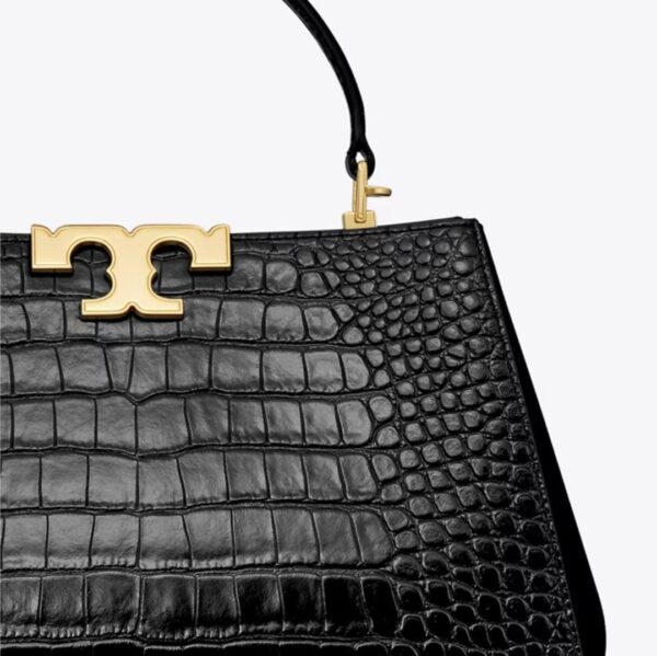 ELEANOR CROC-EMBOSSED SATCHEL