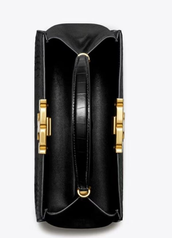 ELEANOR CROC-EMBOSSED SATCHEL