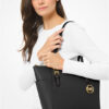 Charlotte Large Saffiano Leather Top-Zip Tote Bag