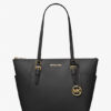 Charlotte Large Saffiano Leather Top-Zip Tote Bag