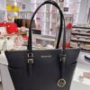 Charlotte Large Saffiano Leather Top-Zip Tote Bag