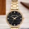 Pyper Three-Hand Gold-Tone Alloy Metal Women's Watch (Model: MK4593)