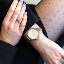 Pyper Three-Hand Rose Gold-Tone Alloy Metal Women's Watch (Model: MK4594)