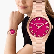 Michael Kors Lennox Pink Dial Ladies Watch MK7462