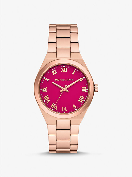 Michael Kors Lennox Pink Dial Ladies Watch MK7462