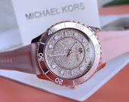 Michael Kors Runway Quartz Rose Gold Crystal Dial Ladies Watch mk6854