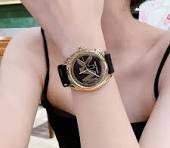 NEW Michael Kors Janelle Jan Black & Gold Watch MK7313