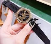 NEW Michael Kors Janelle Jan Black & Gold Watch MK7313