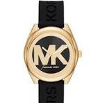 NEW Michael Kors Janelle Jan Black & Gold Watch MK7313