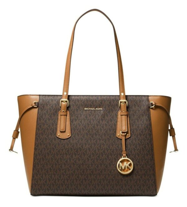MICHAEL KORS SIGNATURE VOYAGER MULTIFUNCTION TOTE