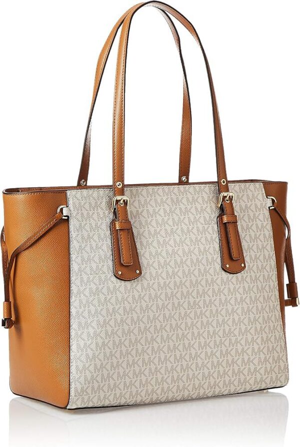 MICHAEL KORS SIGNATURE VOYAGER MULTIFUNCTION TOTE