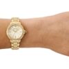 Emporio Armani Mia Crystals Gold Dial Gold Steel Strap Watch for Women - AR11609