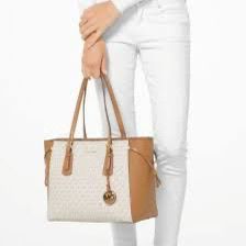 MICHAEL KORS SIGNATURE VOYAGER MULTIFUNCTION TOTE