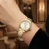 Emporio Armani Mia Crystals Gold Dial Gold Steel Strap Watch for Women - AR11609