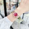 70dbe93e-d20e-48a6-ad6a-295a15fafdbe Michael Kors Lennox Analog Pink Dial Rose Gold Steel Strap Watch For Women - MK7396