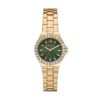 Michael Kors Lennox Quartz Green Dial Gold Steel Strap Watch For Women - MK7395