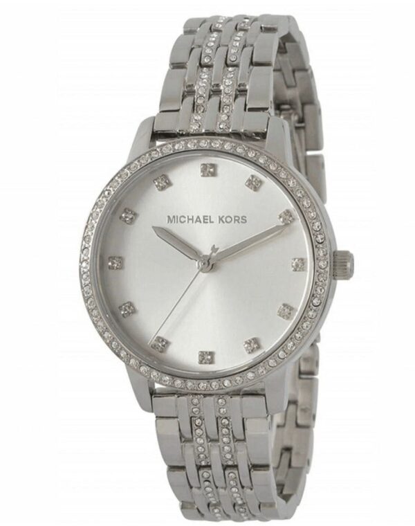 Michael Kors Melissa Quartz Silver Dial Silver Steel Strap Watch For Women - MK4367