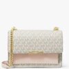 Jade Large Logo and Leather Crossbody Bag