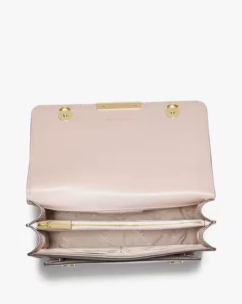Jade Large Logo and Leather Crossbody Bag