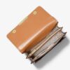 Jade Large Logo and Leather Crossbody Bag