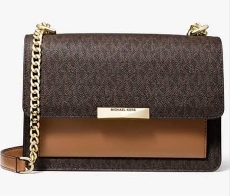 Jade Large Logo and Leather Crossbody Bag